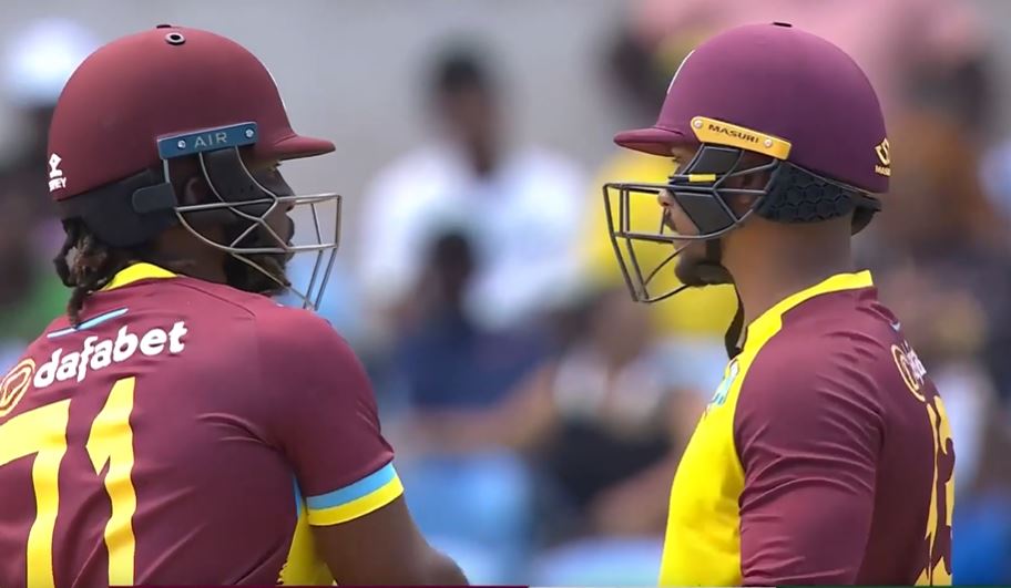 1st T20I, West Indies Innings: All fours